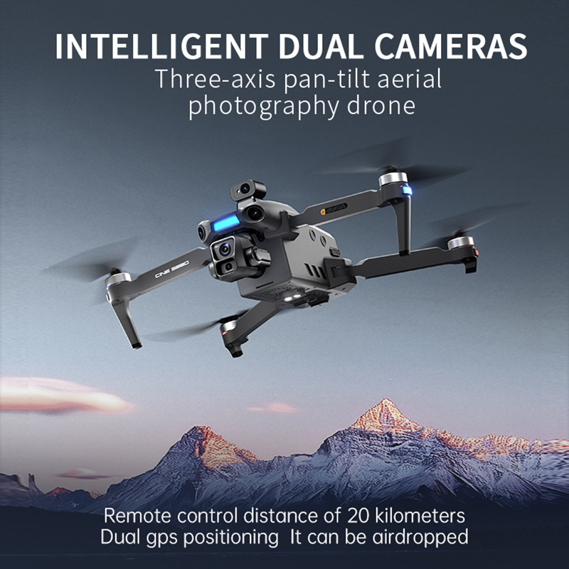 Novo Drone 8K com Câmera Dupla - Drone Gimbal 3 Axis avaliação e preço